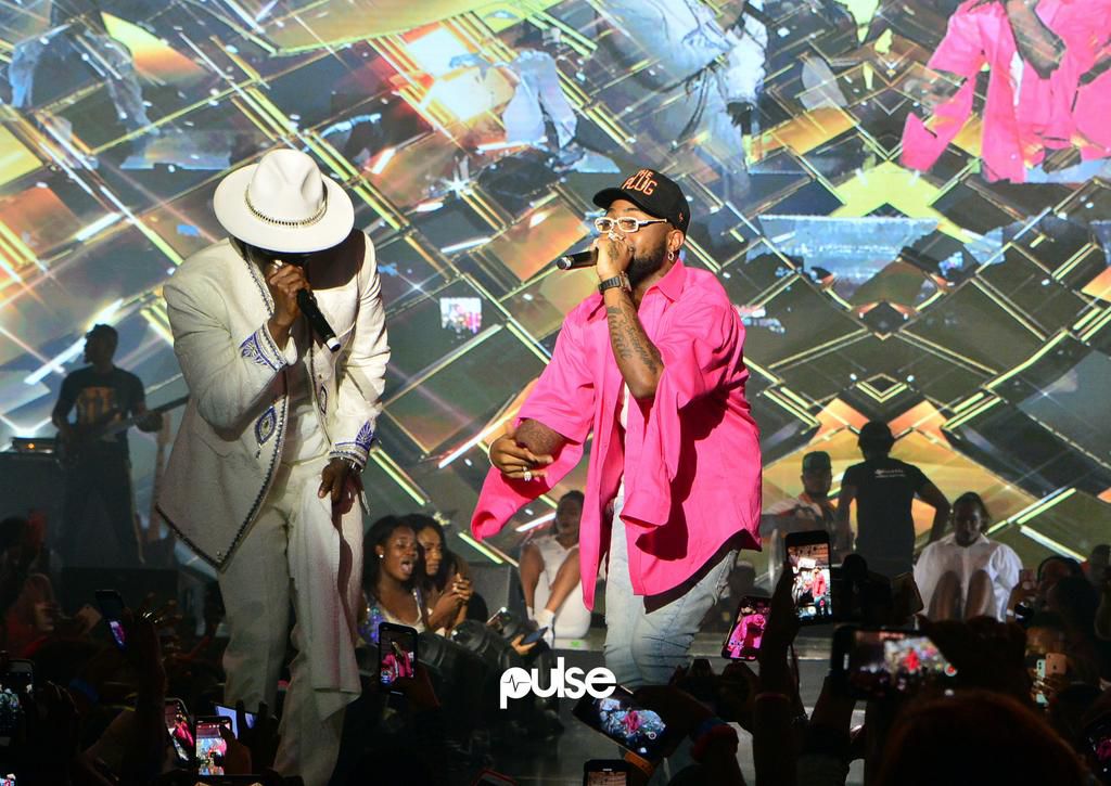Davido, Olamide, Rema, Mayorkun perform at Kizz Daniel Live . (Pulse Nigeria)
