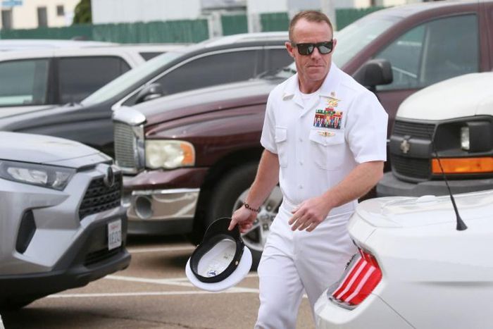 Navy Special Operations Chief Edward Gallagher walks into military court in San Diego, California in June 2019