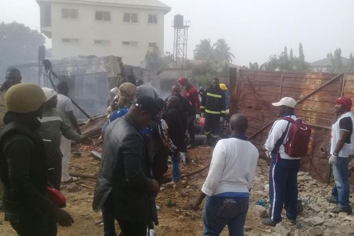 The scene of the Kaduna gas explosion (PM News)
