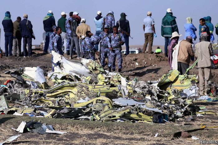 The scene of the Ethiopian Airlines Flight ET 302 plane crash.