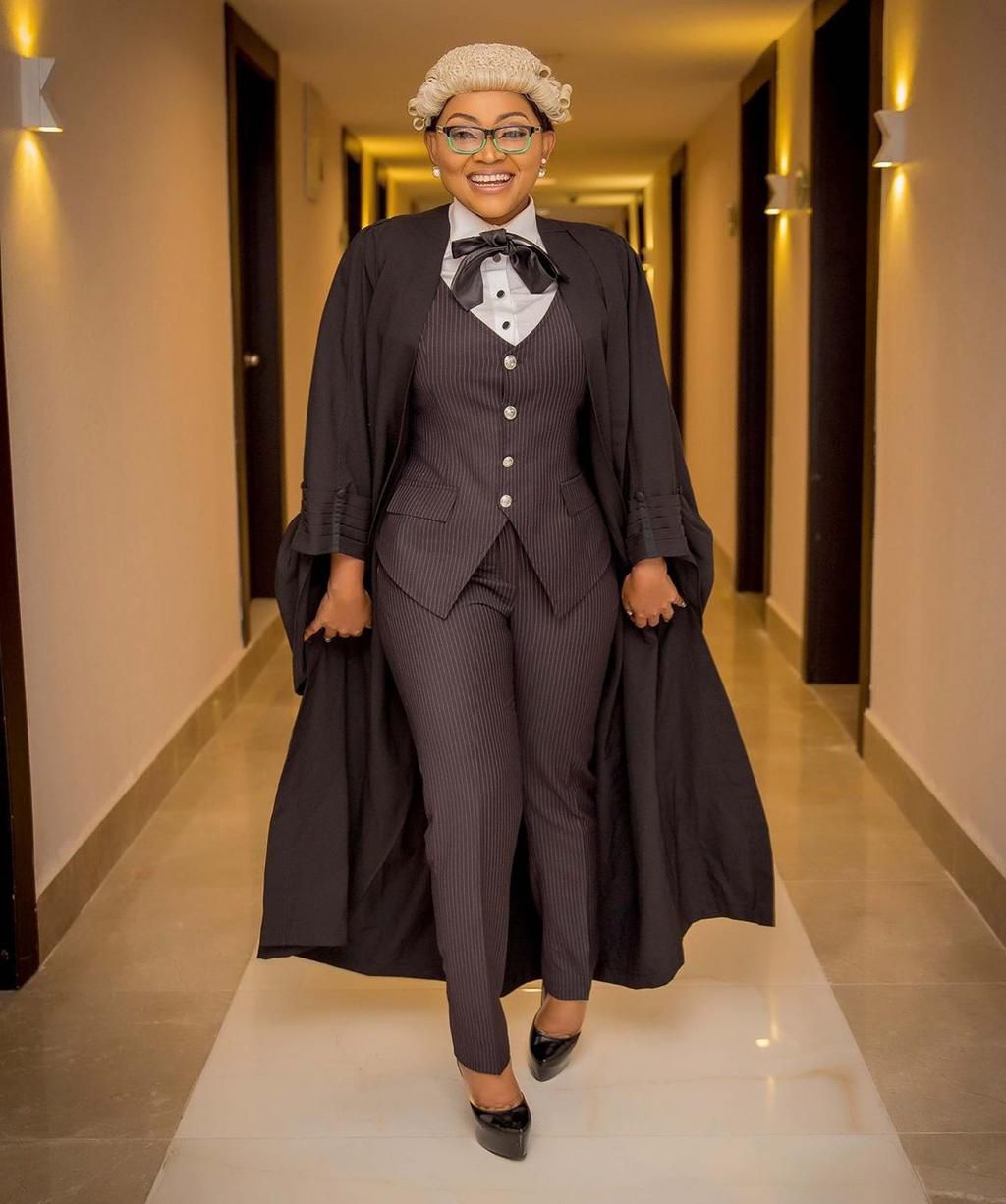 Mercy Aigbe plays the role of a lawyer in the new film, '77 Bullets' [Instagram/mercilicious]