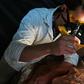 Paleontologist Rodrigo Temp Muller examines a dinosaur fossil at a research center in Sao Joao do Polesine, Brazil -- the town is a treasure trove of fossils, and the site of the discovery of the first Gnathovorax skeleton