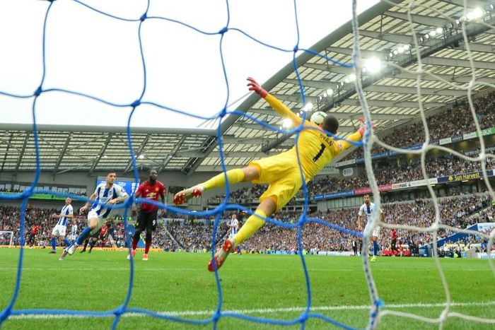 Putting his hand up: Brighton goalkeeper Mathew Ryan has pledged to give money to wildfire charities for every Premier League save this weekend