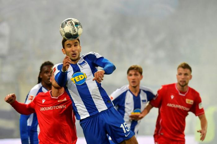 Hertha Berlin's Serbian midfielder Marko Grujic, on loan from Liverpool, says their head coach Jurgen Klinsmann reminds him of Liverpool's German manager Jurgen Klopp.