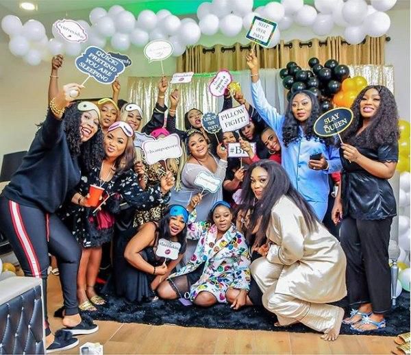 Dayo Amusa and her friends