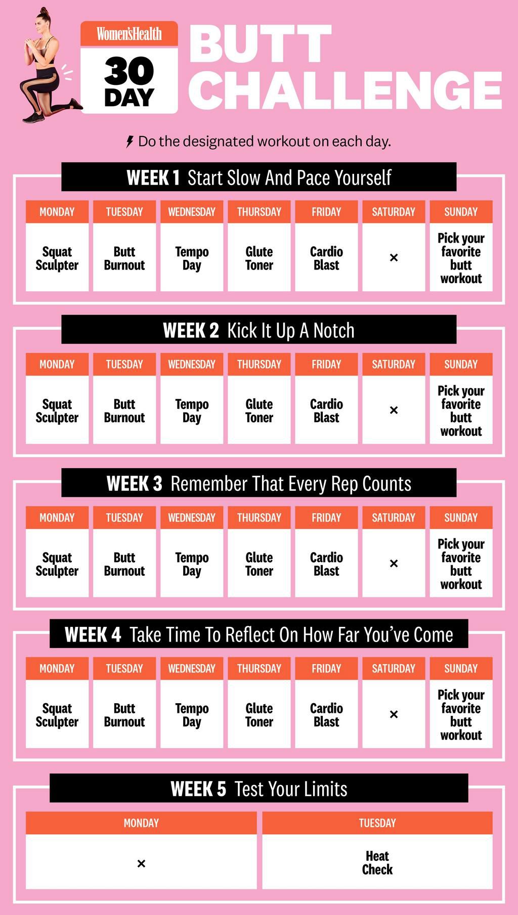30-Day Butt Challenge To Tone Your Butt