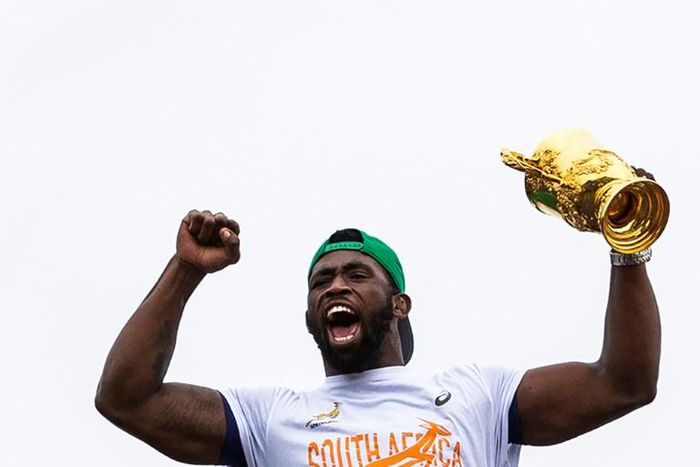 Siya Kolisi took the Web Ellis Trophy to his home township, Zwide near Port Elizabeth