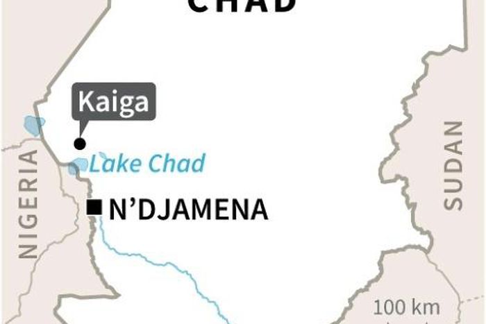Map locating Kaiga in Chad where Boko Haram jihadists killed several people on Tuesday.