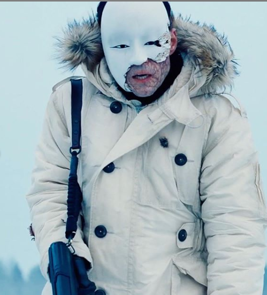 James Bond latest enemy, Safin played by Rami Malek is seen wearing a disturbing white face mask in the trailer of 'No time to die.' [Instagram/Empiremagazine]