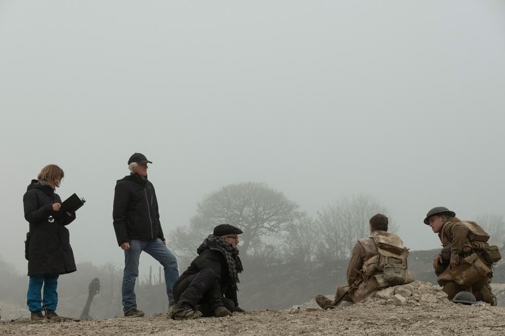 Sam Mendes (middle) with Roger Deakins (behind)