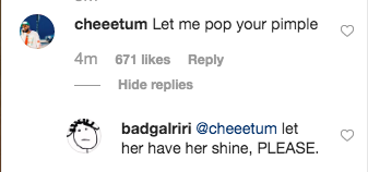 Rihanna Just Posted A No-Makeup Selfie With Pimple