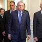 Turkish President Recep Tayyip Erdogan (L) and Tunisian President Kais Saied at the presidential palace in Carthage, east of the capital Tunis