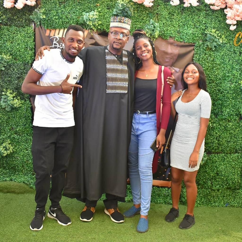 Charles Novia with teens at the launch of Teens Africa TV [Instagram/stuntman_films]