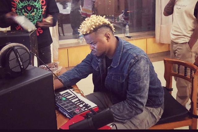 See photos of Tiwa Savage, Naira Marley and producer, Rexxie in the studio. (Instagram/TiwaSavage)