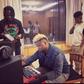 See photos of Tiwa Savage, Naira Marley and producer, Rexxie in the studio. (Instagram/TiwaSavage)