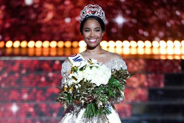 Newly elected Miss France 2020 Miss Guadeloupe Clemence Botino poses at the end of beauty contest in Marseille, on December 14, 2019.