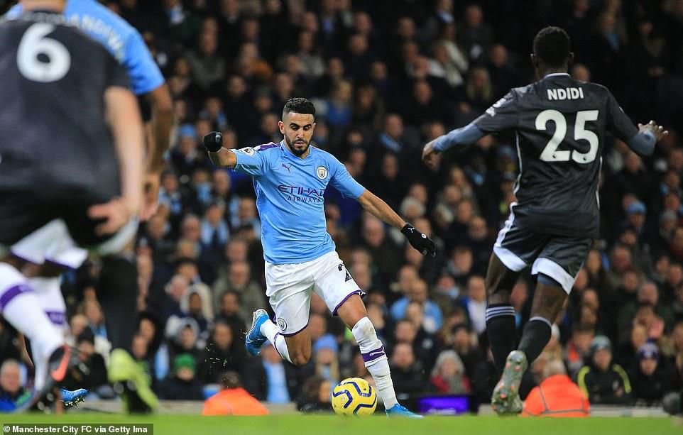 Riyad Mahrez and Wilfred Ndidi (Manchester City via Getty Images)