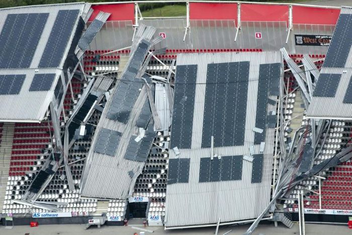 AZ Alkmaar's ground was damaged by strong winds in August