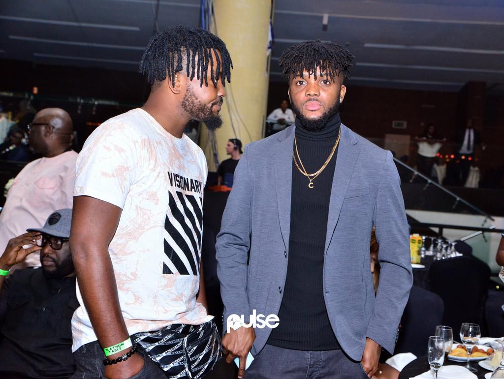 Suer Eagles and Leganes footballer Chdozie Awaziem at Kizz Daniel Live In Concert. (Pulse Nigeria)