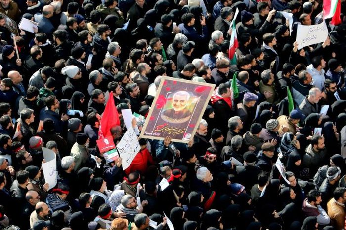People packed the streets in cities across Iran for ceremonies commemorating the mastermind of Iran's operations in Iraq, Syria and Yemen