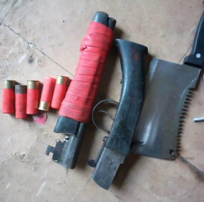Some ammunitions recovered by the exercise crocodile smile IV troops of the 4 Brigade, Benin from the robbery suspects. [NAN]