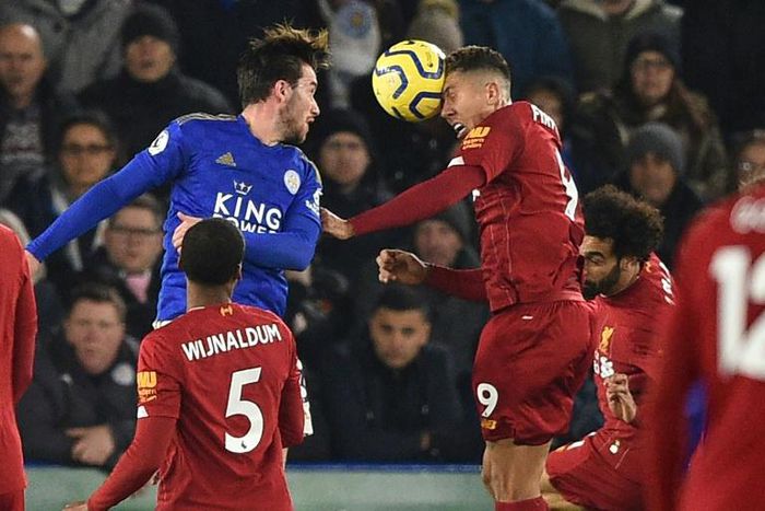 Staying ahead: Roberto Firmino (right) opened the scoring for Liverpool at Leicester