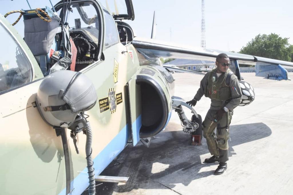 Chief of Air Staff, Air Vice Marshal Abubakar Sadique says the Nigerian Air Force manufactures missile heat shields and maintains its aircrafts by itself. [Twitter/@NigAirForce]