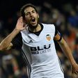 Valencia's midfielder Dani Parejo celebrates after scoring against Celta Vigo at the Mestalla Stadium in Valencia on December 9, 2017