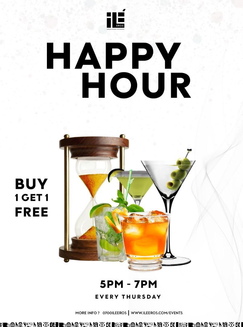 Get your lunch out with ILÉ EROS and enjoy happy hour on Thursdays!