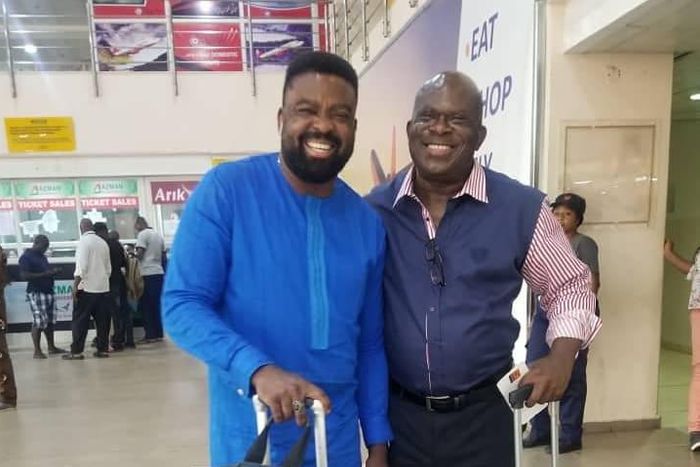 Kunle Afolayan and Tade Ogidan are some of the Nollywood stars currently in Kano ahead of the BON Awards 2019. [Instagram/bon awards]