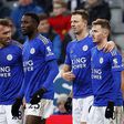 Wilfred Ndidi and Kelechi Iheanacho with Leicester City teammates (EPA)