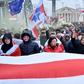 Belarusian protesters march in the capital Minsk against the prospect of closer ties with Russia