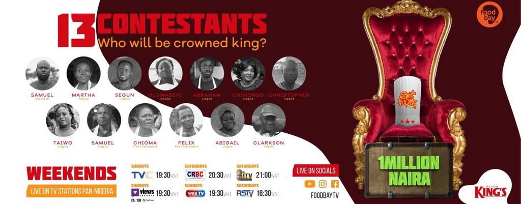 #StreetFoodzNaijaKings: One more week to go! Cast your votes to keep favourite contestant in the competition
