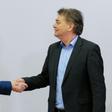 Sebastian Kurz (L), leader of Austria's People's party (OeVP) and Werner Kogler (R), leader of Austria's Green Party, are in talks to form a government