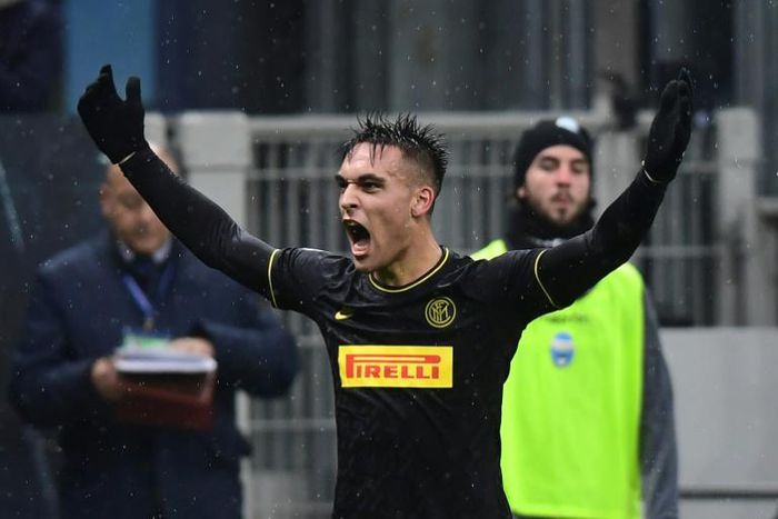 Argentinian forward Lautaro Martinez has scored 13 goals in 20 games for Inter Milan this season.