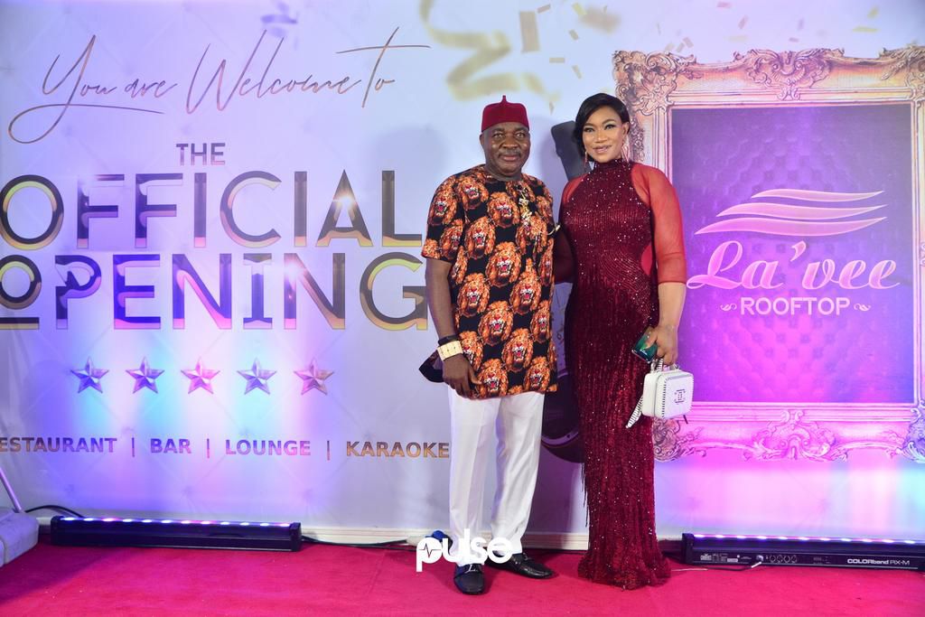 Guests at La'vee Rooftop official opening party