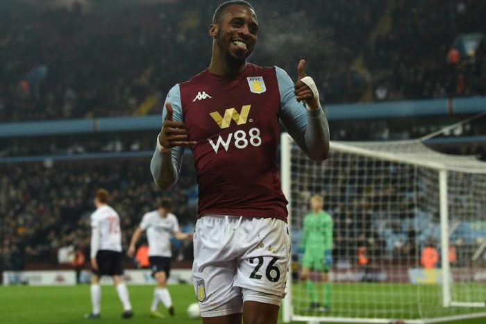 Kodija beats the kids: Aston Villa's Jonathan Kodjia scored twice against Liverpool's youngest ever side