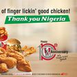 Thank you Nigeria, it's been 10 years of finger lickin' good chicken