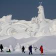 This year's festival required 170,000 cubic metres of ice