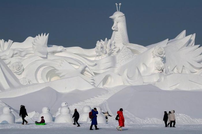 This year's festival required 170,000 cubic metres of ice