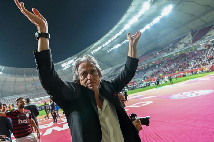 Flamengo coach Jorge Jesus after his team won their Club World Cup semi-final