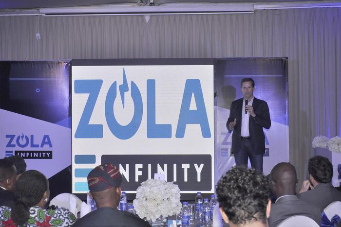 Global Chief Executive Officer, ZOLA Electric, Mr. Bill Lenihan delivering his presentation at the ZOLA Electric Nigeria Customer Launch event held in Lagos recently.