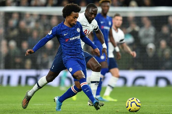 Chelsea winger Willian scored twice in the win at Tottenham