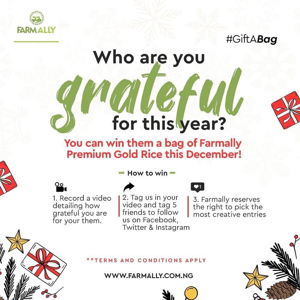 Win a bag of rice this festive season with Farmally!