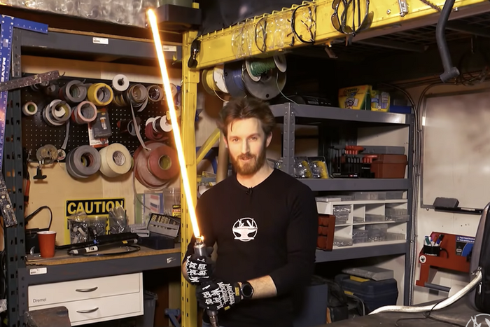 Watch This Guy Make a Realistic Lightsaber