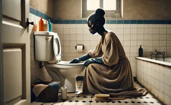 I cleaned toilets for a living [DALL-E2025]