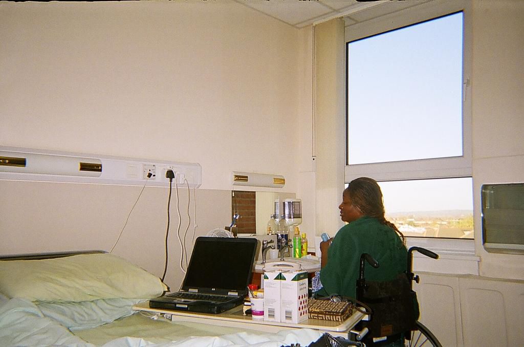 Mary Ephraim in a hospital after the accident that has left her incapacitated in 14 years (Pulse)