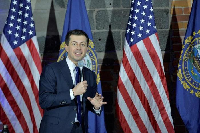 Democratic presidential candidate Pete Buttigieg, a gay millennial small-city mayor who was unknown nationally just a year earlier, hailed the "astonishing" early Iowa caucus results