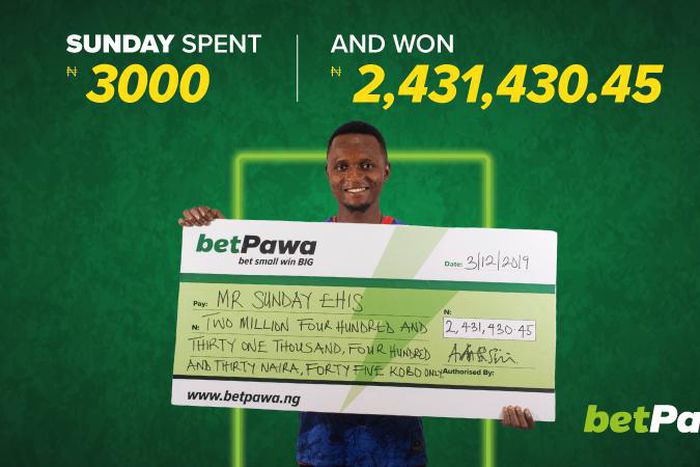 How Sunday won ₦2,431,430.45 with two late goals