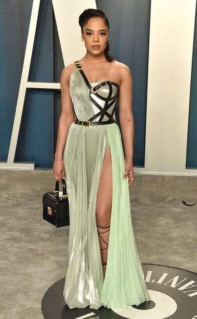 Tessa Thompson at the Vanity Fair Oscar Party 2020 [Getty Images]